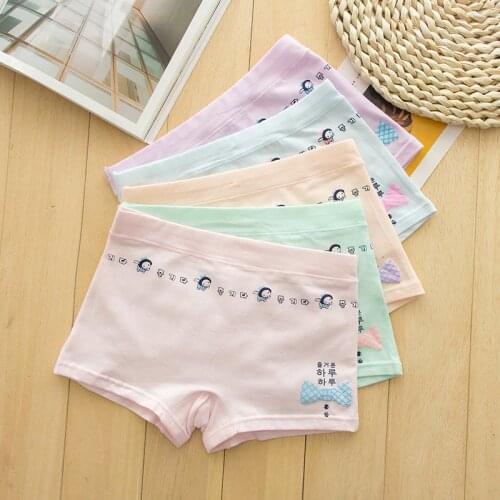 New arrived Girls Underwear Free Shipping Fashion Kids cotton character children panties short boxer 5pcs/lot 5-13year