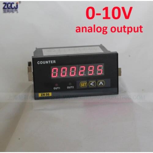 Digital RPM indicator with 0-10V output 0-999999 smart digital tachometer rotate speed controller RPM meter with analog output