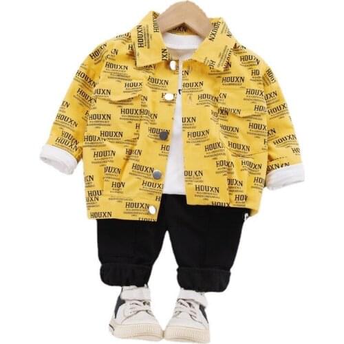 Spring Autumn Boys Baby Girls Casual Clothes Kids Cartoon Costume Children Jacket T Shirt Pants Toddler Fashion Cotton Tracksuit