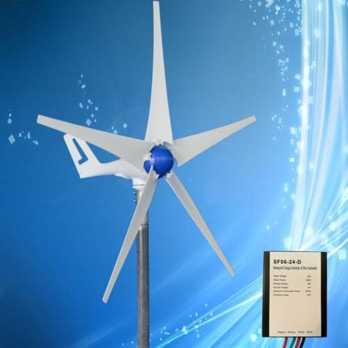 400W 12VDC/24VDC Wind Generator with Build-in Rectifier, Three or Five Blades Optional + Wind Controller, Low Start Wind Speed