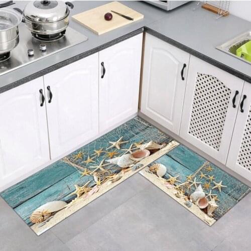 Wood Grain Entrance Doormat Living Room Anti-Slip Carpet Absorbent Bath Kitchen Rug Summer Series Welcome Mats For Front Door