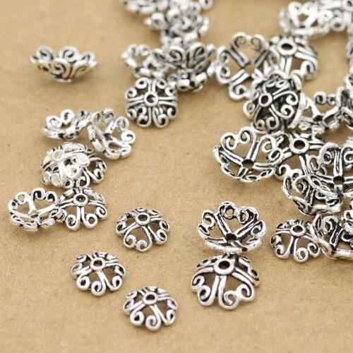 Vintage 925 Silver Beads Cap Jewelry Findings Bead Cap Jewelry Accessories DIY