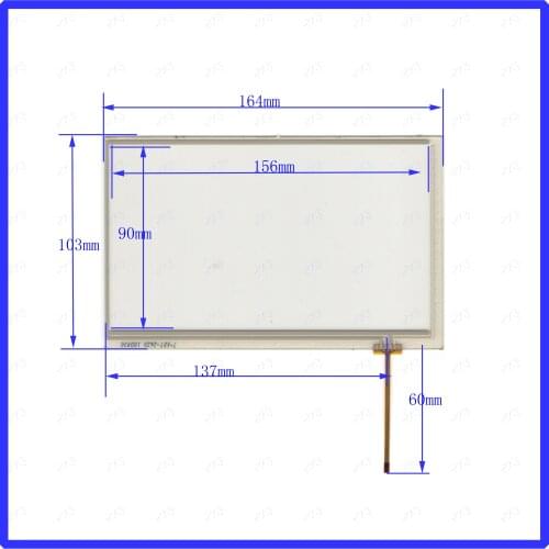 ZhiYuSun KDT2620 164*103mm 7inch 4-wire resistive touch panel for Car DVD, GPS Navigator screen glass this is compatible