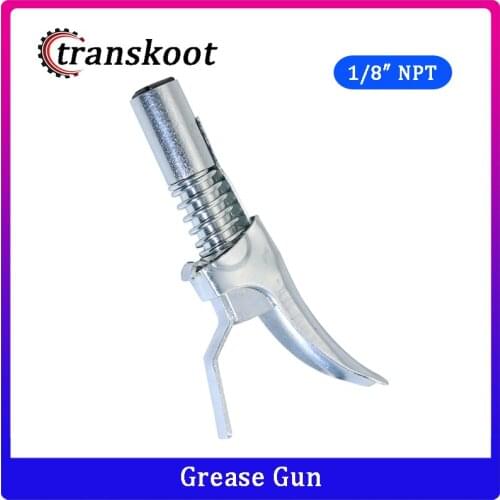 1pcs 2pcs Silver Heavy-Duty Quick Release Grease Gun Coupler onto Zerk Fittings, 10,000 PSI 1/8" NPT, Two Press Easy to Push