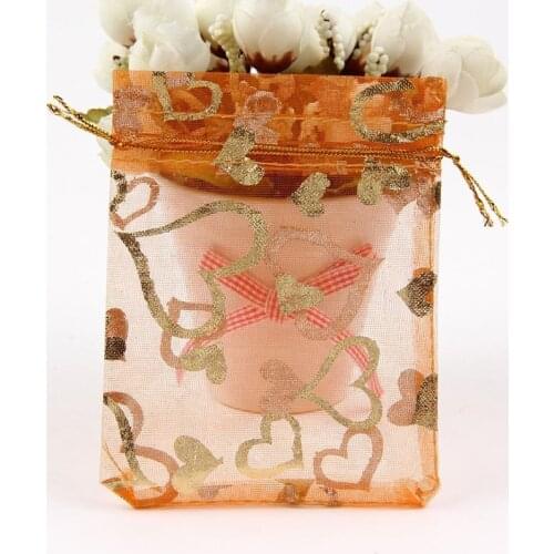 100 PCS Gift Organza Bag Jewelry Packaging Candy Wedding Party Goodie Packing Favors Cake Bags Present For Sweets