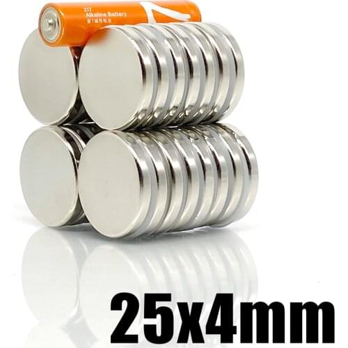 2/5/10/20 Pcs 25x4 Round NdFeB Neodymium Magnet N35 Super Powerful imanes Permanent Magnetic Disc