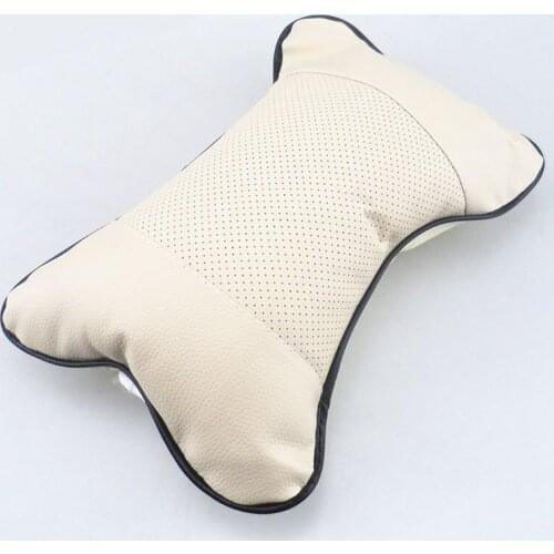 2018 new pu leather headrest pillow universal comfortable neck pillow for Buick Volkswagen Skoda Octavia Fabia Rapid