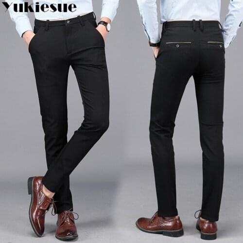 2018 new fashion Mens Casual Pants high quality Brand Work Pants male Clothing busniness Cotton Formal Trousers men Plus size