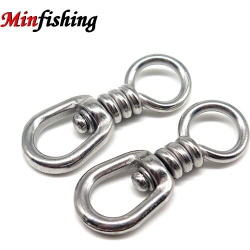 3 pcs/lot Stainless Steel Fishing Swivel Rolling Swivel Ball Bearing Swivel with Solid Ring Fishing Connector Sea Boat Fishing