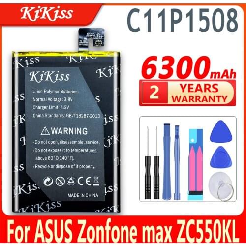 6300mAh C11P1508 Battery for ASUS Zenfone MAX ZC550KL Z010DA 5000Z C550KL Z010AD Z010DD Z010D High Capacity Battery+Gift Tools