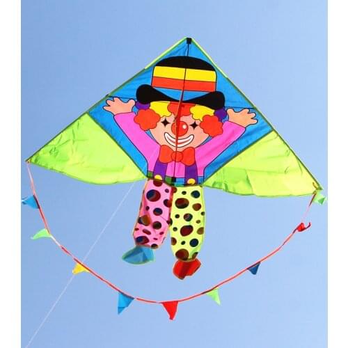 Free shipping Clown kite flying line toys nylon children kite factory for kids Steering wheel kitesurfing snake eagle scruples