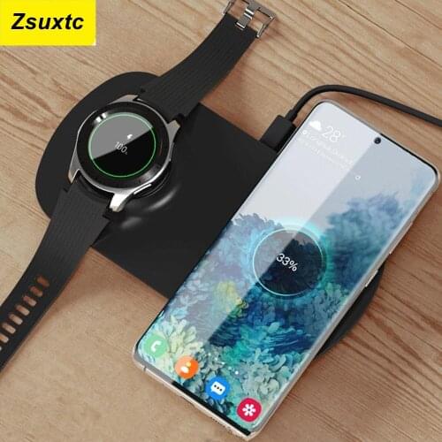 15 W Fast Wireless Charger Station 2 in 1 For Samsung Galaxy Active For Samsung Wacth For Samsung Phone Phone Dock Holder Stand