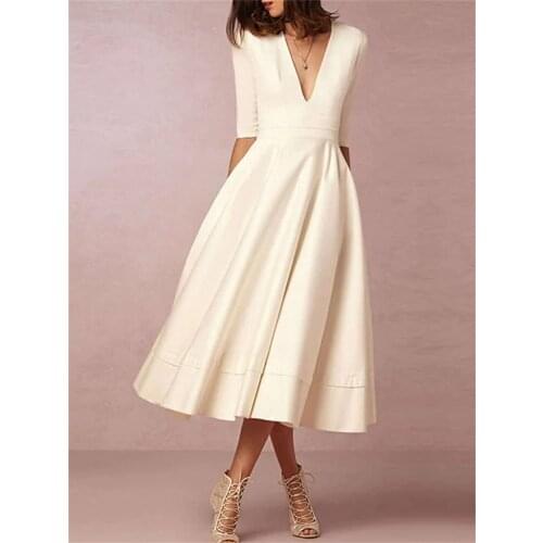 Bringo Women's Dresses Below The Knee