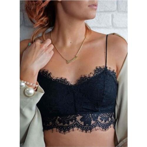 Merry See Black Lace Bra Bustier