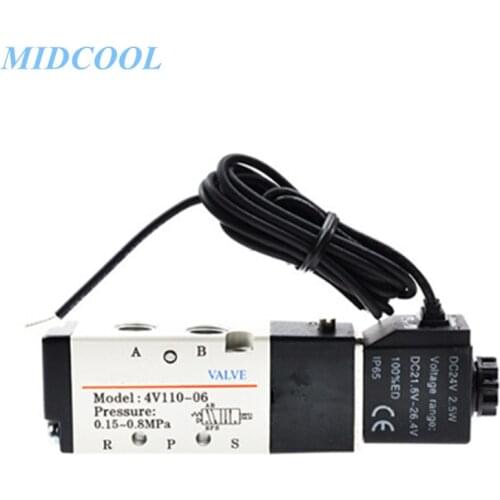 Solenoid Valve 4V100 Series (5/2 ,5/3 way) 4V110 4V120 4V130 220V 110V 24V 12V Grommet Type Single / Double Solenoid