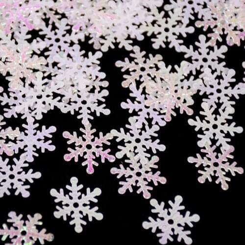 Artificial Snowflake Fake Snow Christmas Decoration Snowflakes Xmas Tree Ornaments Cake Gift Box Decor for Home Party Supplies
