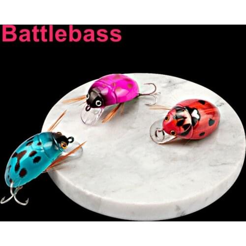 BATTLEBASS 1PC Exquisite Fishing Tackle 35mm 4g Cicada Bait Fishing Lure Insect Bug Lure Sea Beetle Crank For Bass Carp Fishing