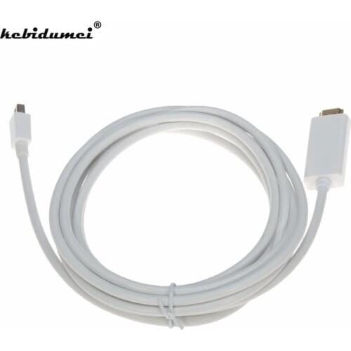 Kebidumei 2021 Wholesale 1.8M 3M Thunderbolt Mini Display Port DP to HDMI-compatible Male Adapter cable For Macbook Mac Air Pro