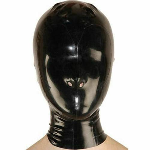 Latex Mask Realistic Sexy Rubber Hood with Zipper Catsuit Wear Unisex Asphyxia bdsm bondage sex toys for couples bdsm mask