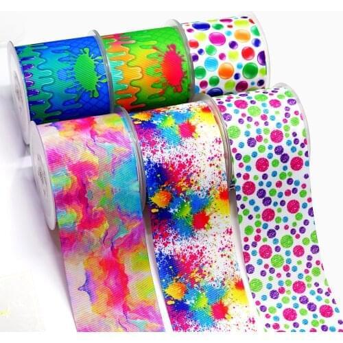 10 Yards 1.5" 38MM Rainbow Ombre ribbons For Hair Bows DIY Crafts Handmade Accessories 20273