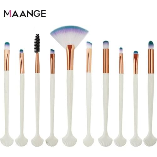 MAANGE 6/10pcs Makeup Brushes Tool Natural Brush Set Kit Professional Powder Beauty Cosmetic Brushes High Quality Lip Eyeshadow
