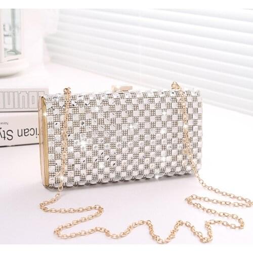 Fashion small bag 2019 new party rhinestone Joker slung handbags women hand bag diamond dinner bag