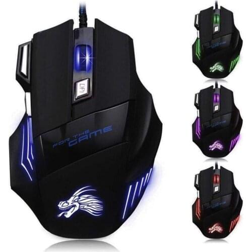 Wired Mouse Button LED Backlit 5500DPI мышь Ergonomic Optical Eat-chicken Gaming Mouse игровая мышь For PC Mouse Gamer мышка
