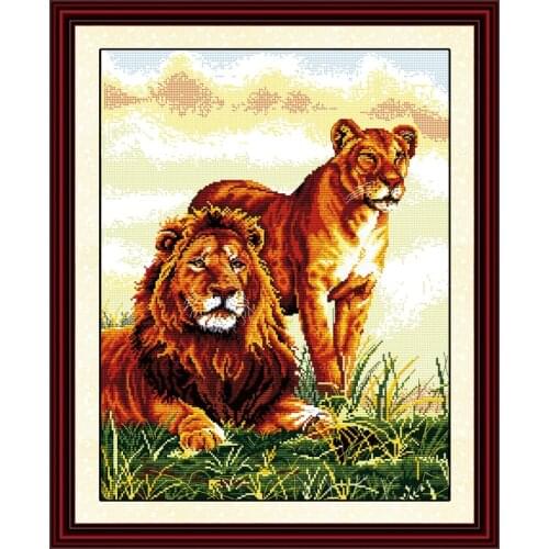 Accompanying cross stitch kit animal 18ct 14ct 11ct count printed canvas stitching embroidery DIY handmade needlework