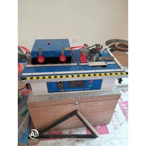 Woodworking edge banding machine trimming, rotating function microcomputer, can be straight line, curve + widening