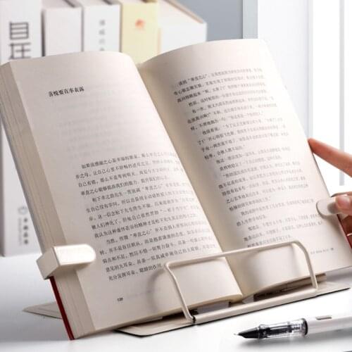 New Morandi Adjustable Portable Metal Adjustable Reading Book Holder Document Shelf Book Stand Tablet Music Score Boor Bookend