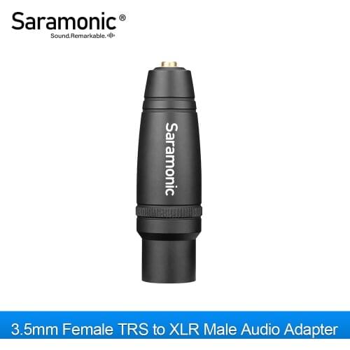 Saramonic 3.5mm Femal TRS to 3-pin XLR Male Audio Adapter for mixer,camera,standard input devices ZOOM