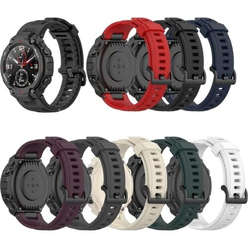 Silicone Bracelet Strap Watch Band for Huami Amazfit T-REX Sport Strap Replacement Watchband for Xiaomi Huami Amazfit T-Rex Pro