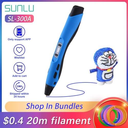 SL-300A 3D Printing Pen Support PLA/ABS/PCL Filament 2 Models Temperature 3D Drawing Safe To Children Drawing 3D Pens Set