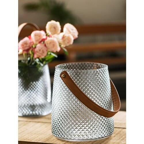 Modern fashion decorative glass vase creativity Flower pots dried flower vase desktop living room home decoration Accessories