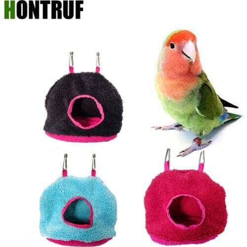 Warm Fleece Birds Nest Small and Medium Parrot House Winter Warm Birds Nest Agapornis Melopsittacus undulatus Hammock