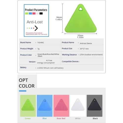 1 Pcs Triangle Anti-Lost Device Two-Way Anti-Lost Locator Object Finder Tracker Wireless Anti-Lost Selfie