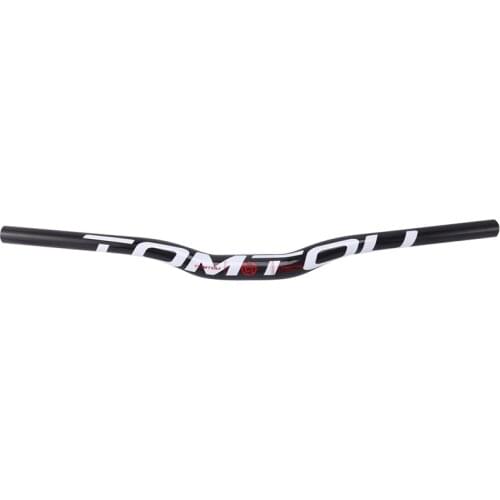 TOMTOU Full Carbon Fiber Bike Handlebar Super Light Black-White Color XC MTB Bicycle Handlebar Rise Handlebar 600MM