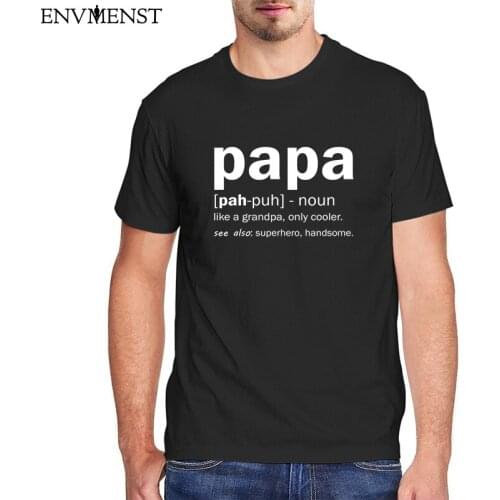 Funny Papa T Shirt Men Clothing Fathers Day Gift Harajuku Papa Definition T-Shirt Graphic Short Sleeve Tee Men Vintage Tops