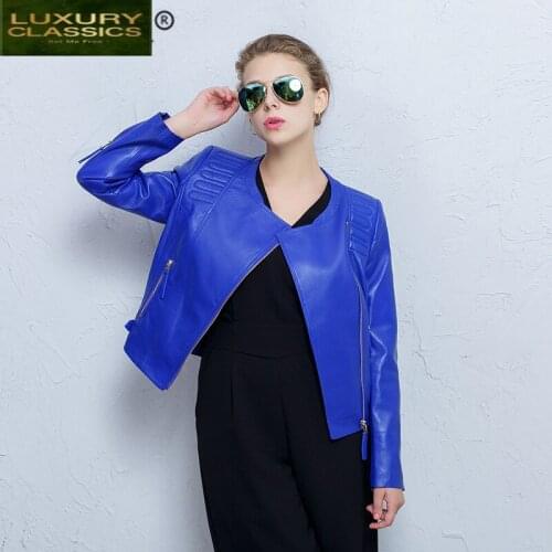 Jacket Leather Natural Genuine Women Moto Biker Real Leather Jacket Female Clothes 2021 Slim Fit Sheepskin Coat Hiver 602