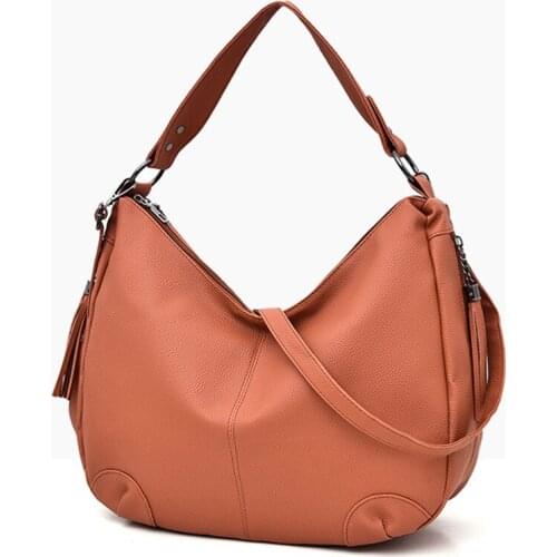 Women Handbag Shoulder Bags Large Capacity Soft Leather Bags For Women Black Ladies Hand Bags Bolso Mujer 2021