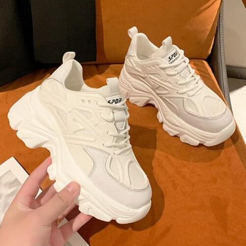 Fashion Brand Sneakers Women Platform Shoes 2021 Hot New Chunky Heels Thick Sole Sneakers Womens Vulcanize Shoes Wedges Shoe