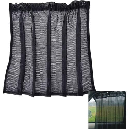 1 Pair Car UV Protection Side Window Curtain Sunshade Sunscreen Curtain Beige