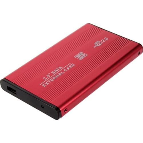 1 pcs USB 2.0 2.5 Inch Shockproof USB 2.0 Aluminum External Storage SATA Hard Drive HDD Enclosure Box Case