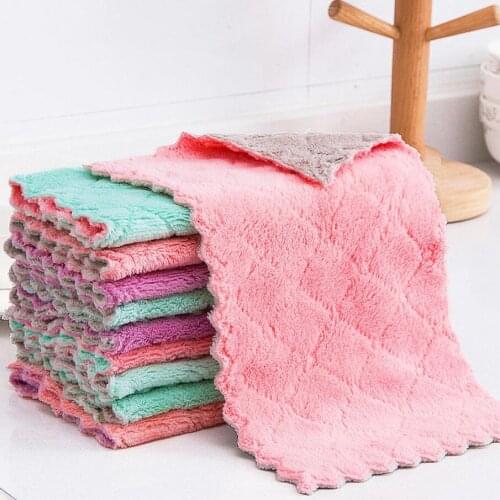 1pc Super Absorbent Microfiber Kitchen Dish Cloth Anti-grease Wiping rags Household Cleaning Cloth Kitchen Wiping Cleaning Towel