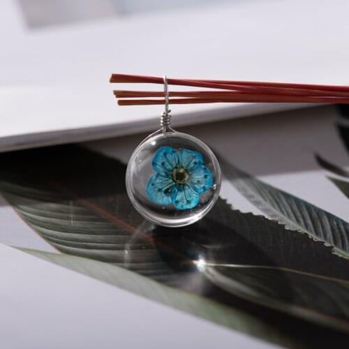 18# with hook Solid Real Dried Flower Spherical Glass Ball Glass beads #IY429