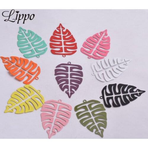 30pcs AB4965 28*43mm Big Bones Shape Charms Articles Green Purple Silver Color Pendant Painted Earring Findings