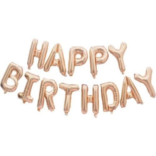 50sets/lot 13pcs/set Happy Birthday Letter set 16 inch Foil Balloon 16" Ballon For Baby Kids Birthday Party Decoration