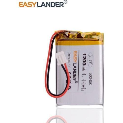 603450 3.7V 1200mAh Rechargeable li Polymer Li-ion Battery For mp3 mp4 mp5 DVR GPS PSP Vedio toys Tools Speaker 603550 063450