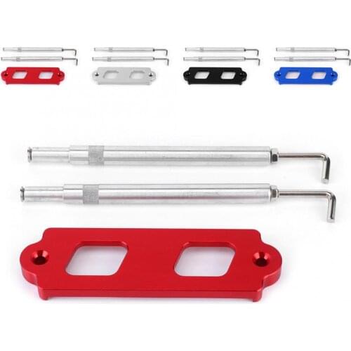 Aluminum Battery Tie Down Kit Hold Down Rod With Stainless Tray Hooks Fit for Honda Civic/ CRX Aluminum Alloy Battery Mount