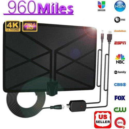 960 Mile Range Antenna TV Digital HD Skywire 4K Antena Digital Indoor HDTV 1080P Amplified Interior with 4K UHD 1080P